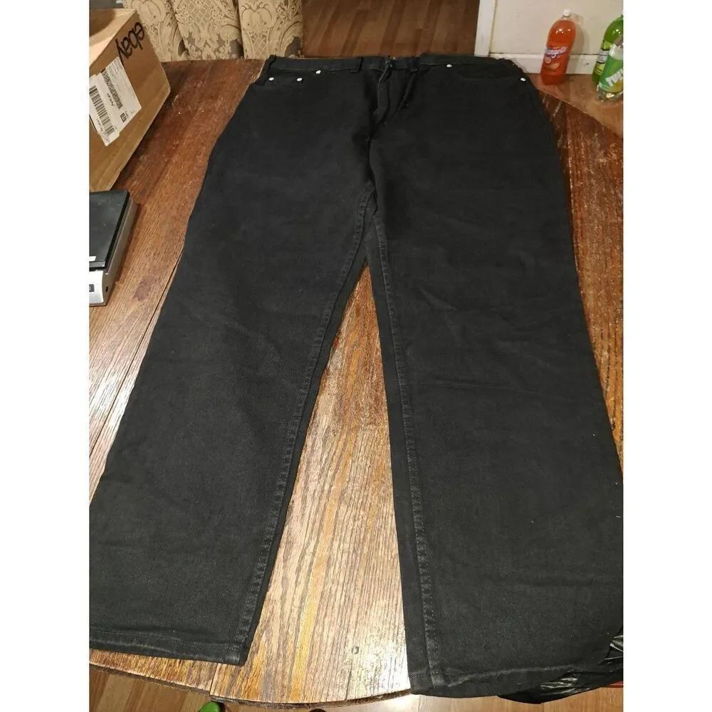 New 42x32 Faded Glory Black Cotton Denim Jeans